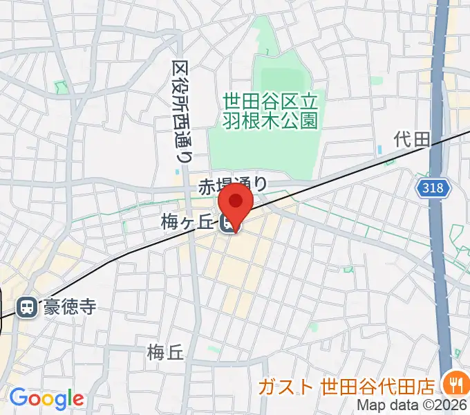 Rinky Dink Studio梅ヶ丘の地図