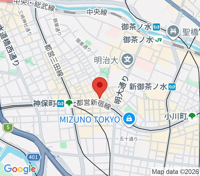 Rinky Dink Studio お茶の水 神保町店の地図