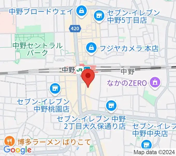 リンキィディンクスタジオ中野の地図