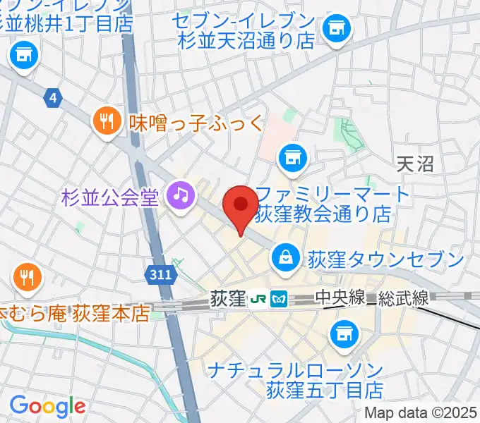 Rinky Dink Studio 荻窪の地図