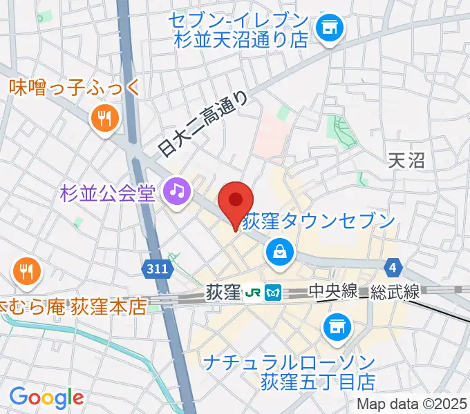 Rinky Dink Studio 荻窪の地図