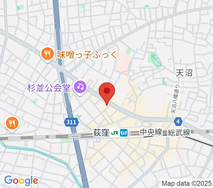 Rinky Dink Studio 荻窪の地図