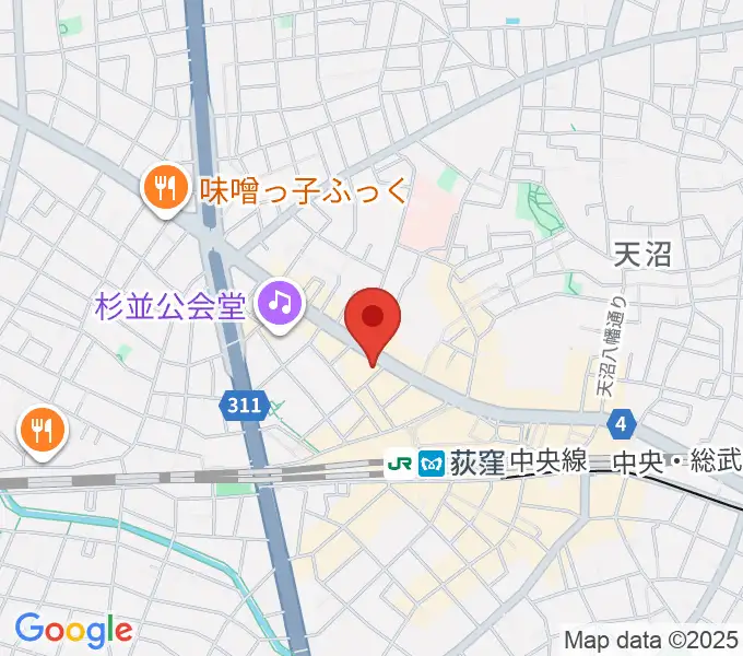 Rinky Dink Studio 荻窪の地図