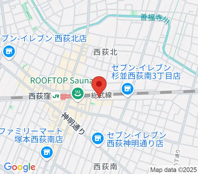 Rinky Dink Studio 西荻の地図
