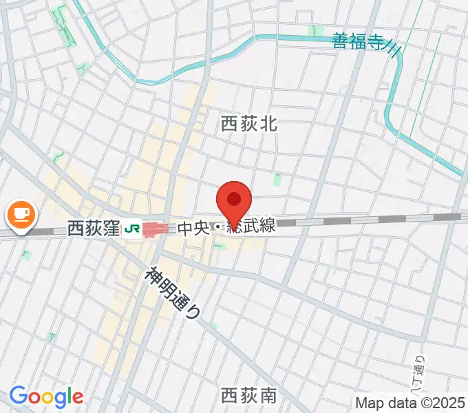 Rinky Dink Studio 西荻の地図