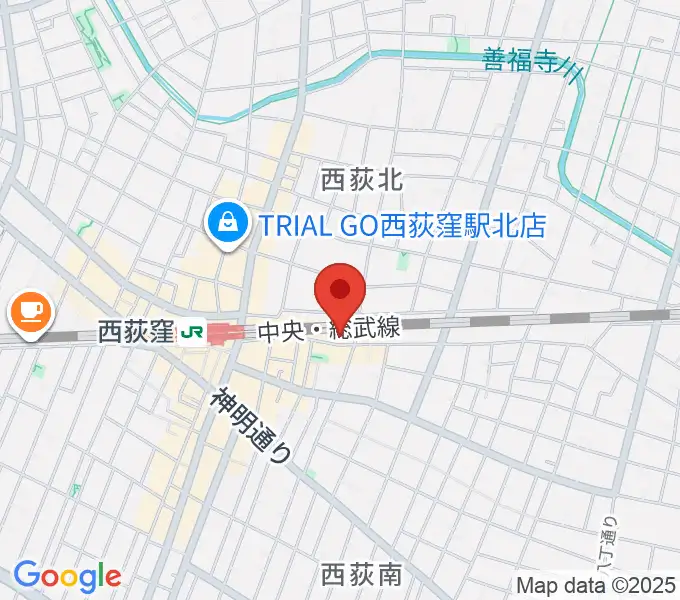 Rinky Dink Studio 西荻の地図