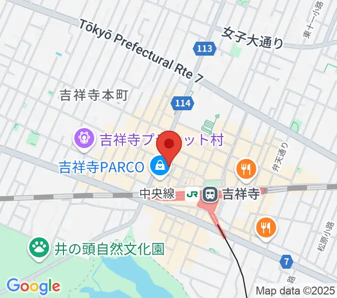 吉祥寺Studio ORESの地図