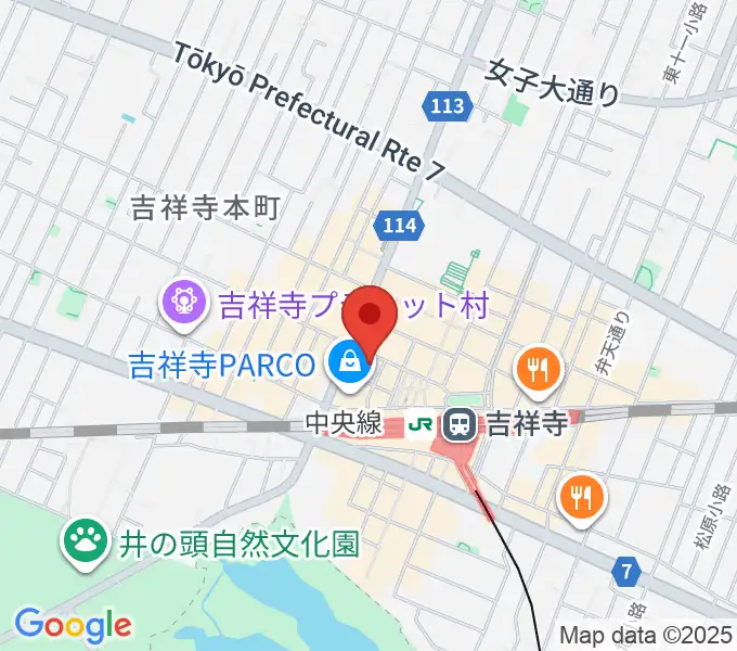 吉祥寺Studio ORESの地図