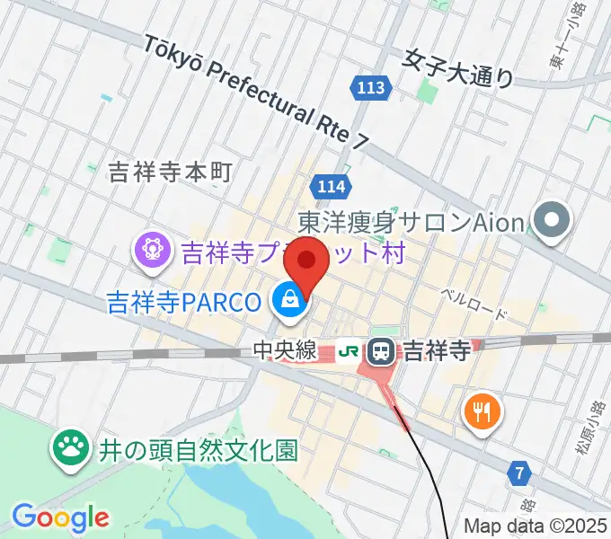 吉祥寺Studio ORESの地図
