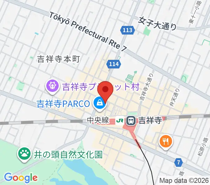 吉祥寺Studio ORESの地図
