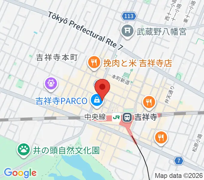 吉祥寺Studio ORESの地図