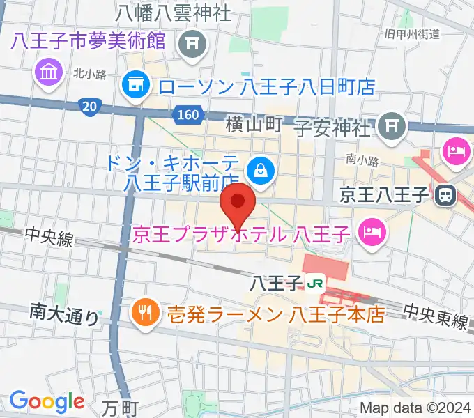 Rinky Dink Studio 八王子 1stの地図