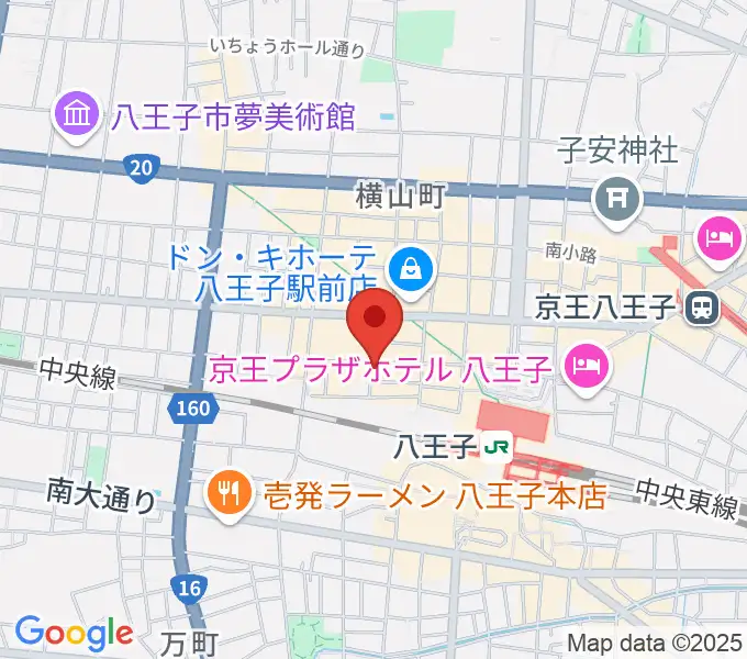 Rinky Dink Studio 八王子 1stの地図