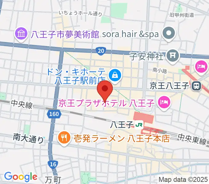 Rinky Dink Studio 八王子 1stの地図