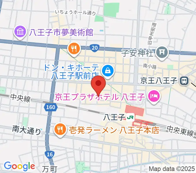 Rinky Dink Studio 八王子 1stの地図