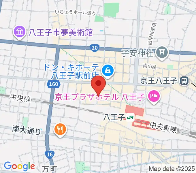 Rinky Dink Studio 八王子 1stの地図