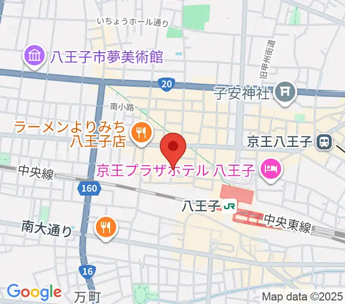 Rinky Dink Studio 八王子 1stの地図