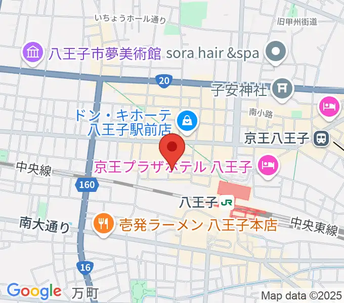 Rinky Dink Studio 八王子2ndの地図