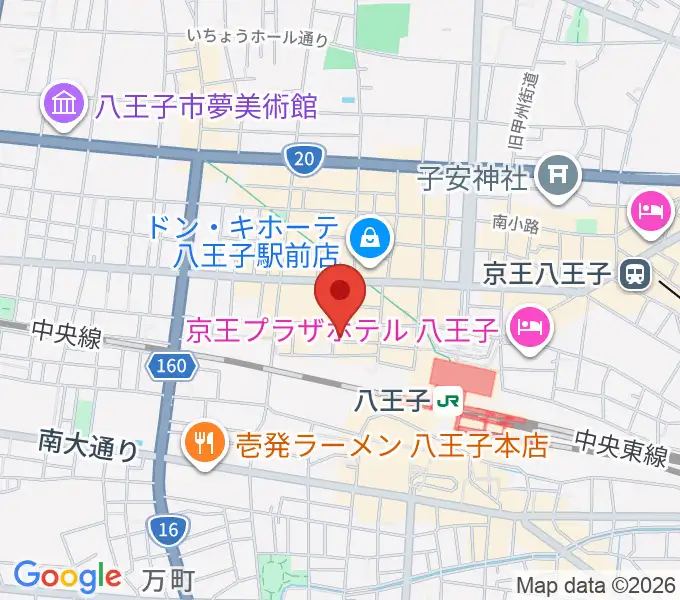 Rinky Dink Studio 八王子2ndの地図
