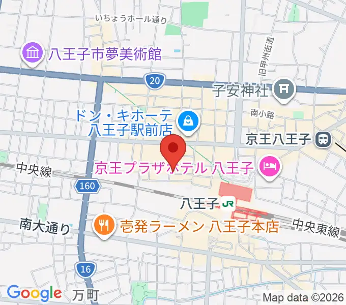 Rinky Dink Studio 八王子2ndの地図