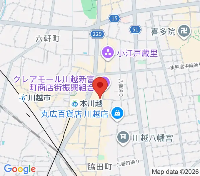 リンキィディンク川越 i.m.oの地図