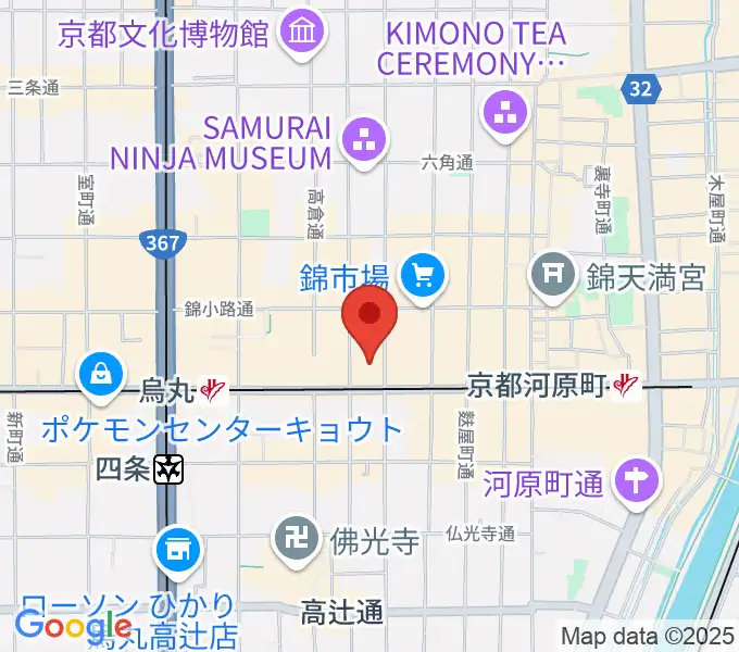 Rinky Dink Studio四条烏丸の地図