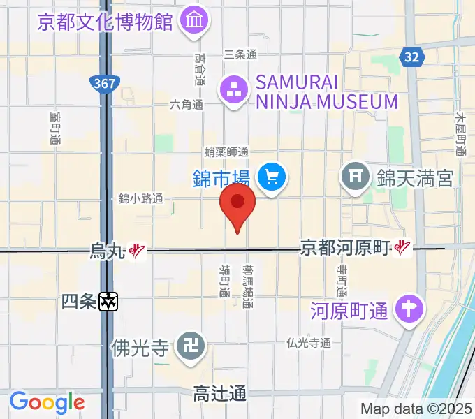 Rinky Dink Studio四条烏丸の地図