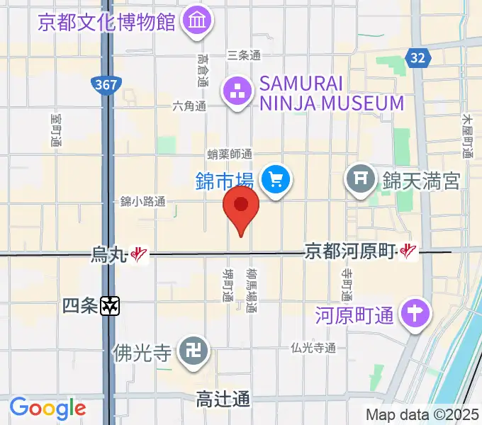 Rinky Dink Studio四条烏丸の地図