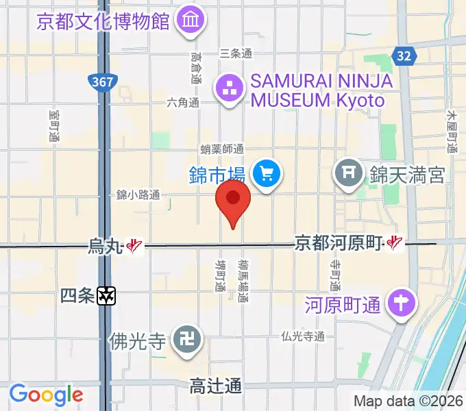 Rinky Dink Studio四条烏丸の地図