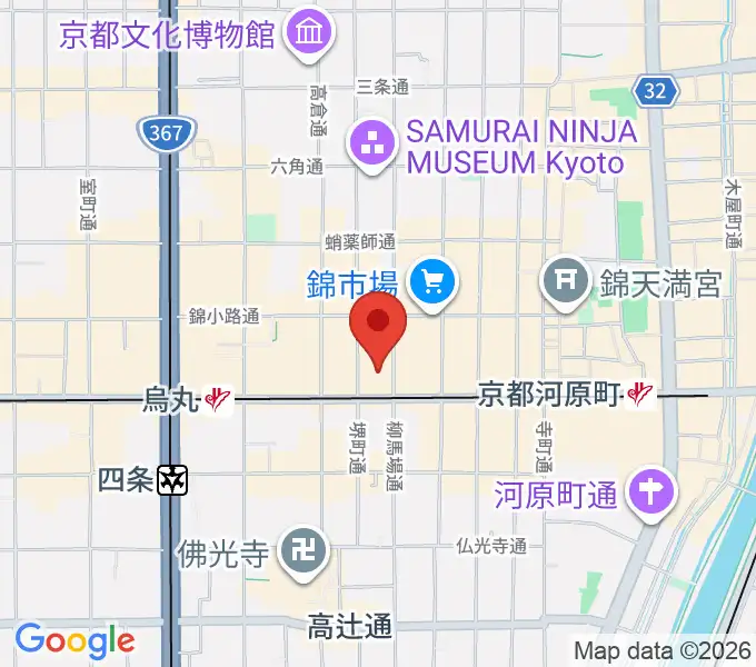 Rinky Dink Studio四条烏丸の地図