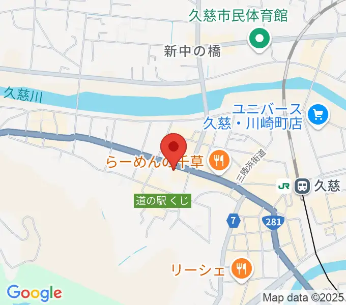 久慈UNITYの地図