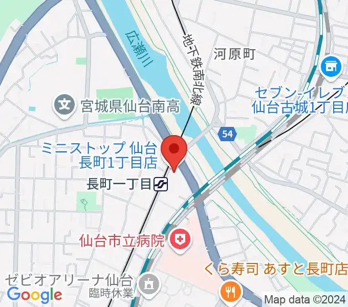 長町リプルの地図