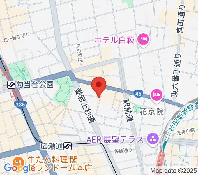 仙台ネオブラザーズの地図