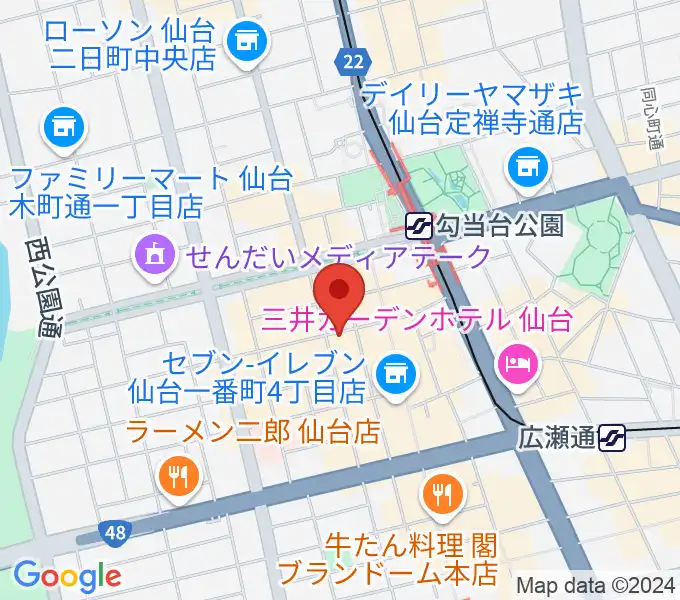 仙台ケントスの地図