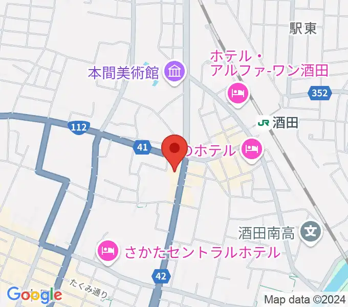 酒田MUSIC FACTORYの地図