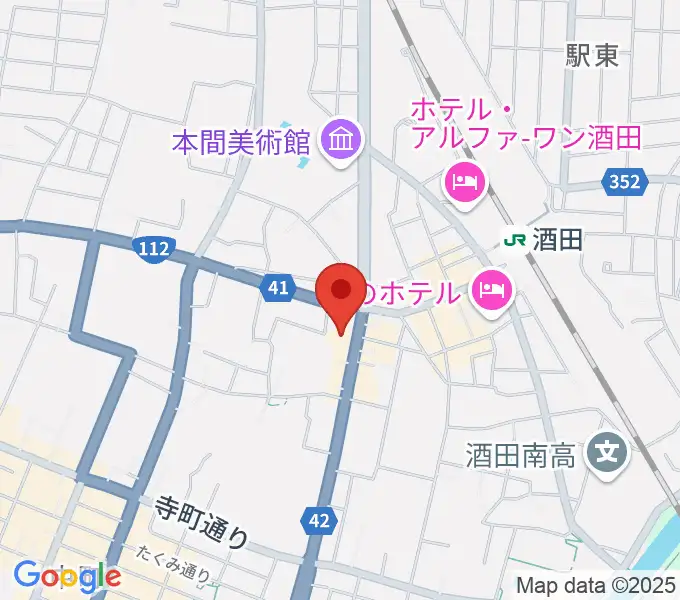 酒田MUSIC FACTORYの地図