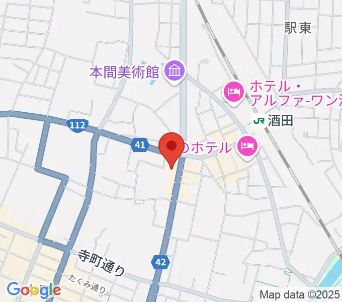 酒田MUSIC FACTORYの地図