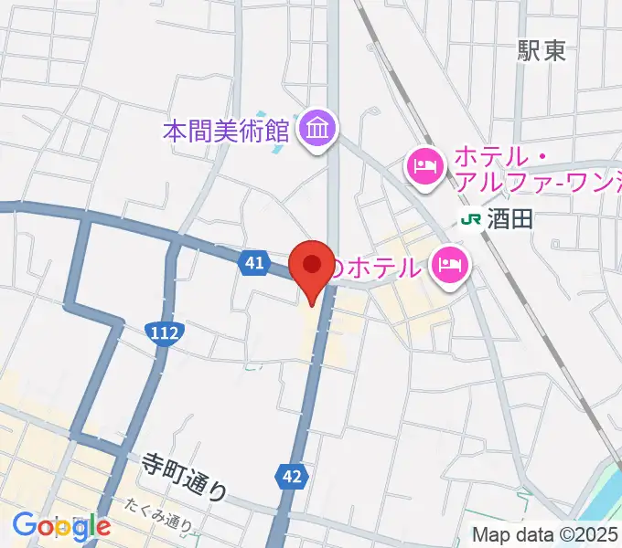 酒田MUSIC FACTORYの地図