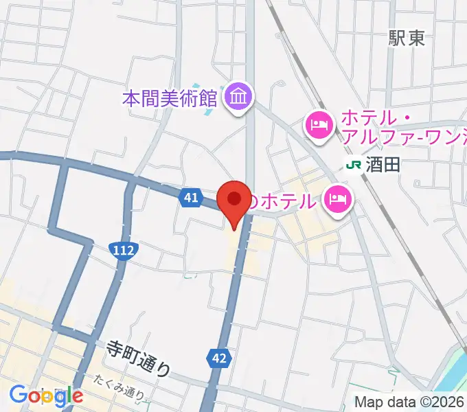 酒田MUSIC FACTORYの地図