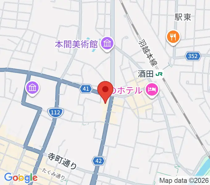 酒田MUSIC FACTORYの地図