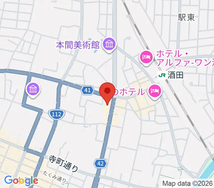 酒田MUSIC FACTORYの地図