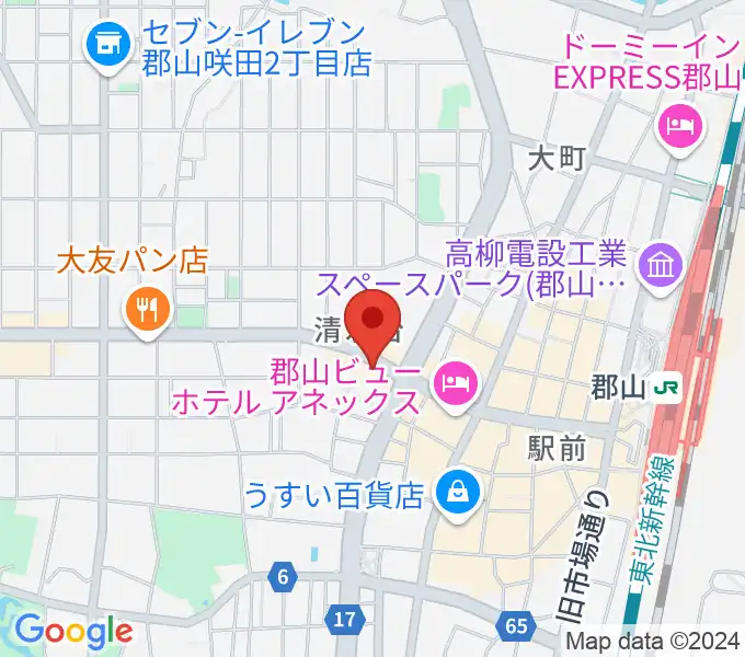 郡山ヒップショットの地図