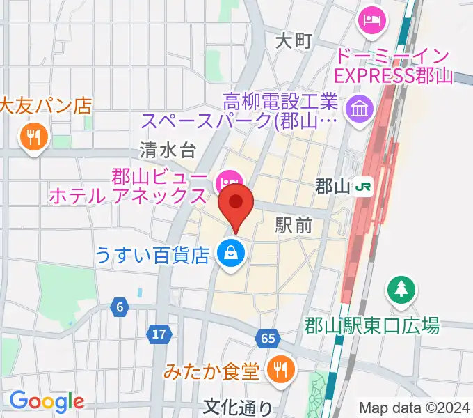 郡山PEAK ACTIONの地図