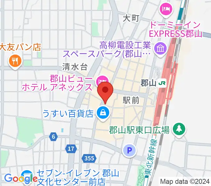 郡山PEAK ACTIONの地図