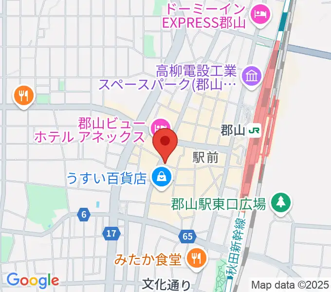 郡山PEAK ACTIONの地図