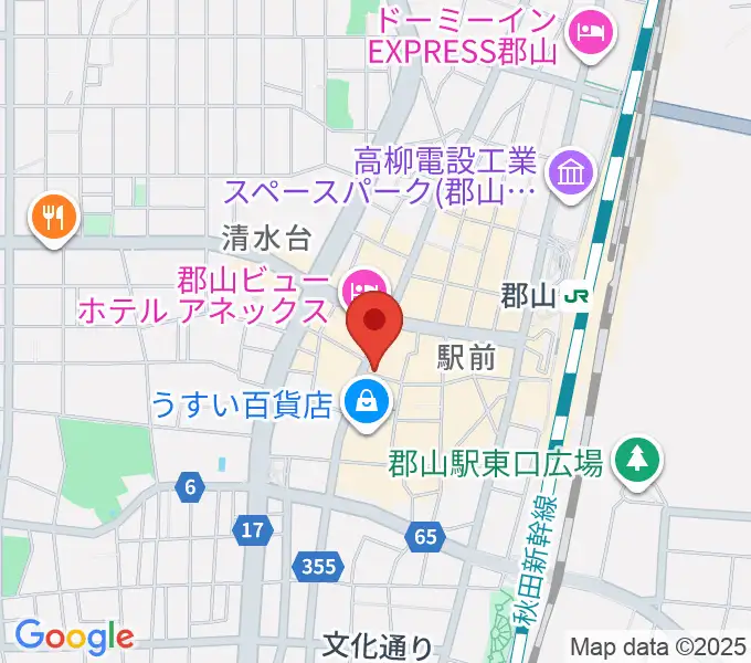 郡山PEAK ACTIONの地図