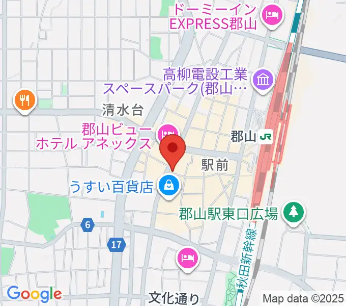 郡山PEAK ACTIONの地図