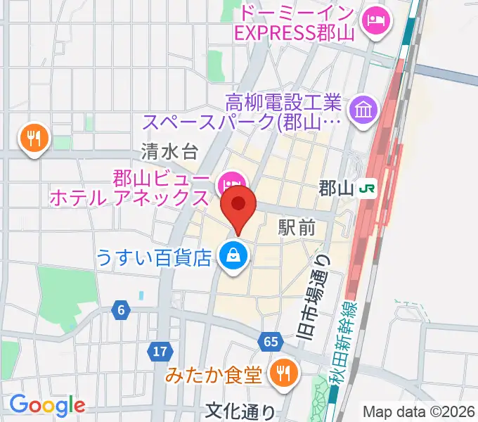 郡山PEAK ACTIONの地図