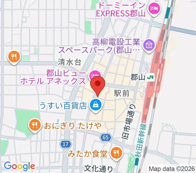 郡山PEAK ACTIONの地図
