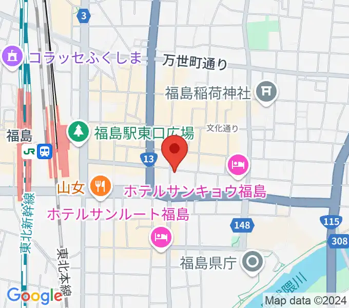 福島 CLUB NEOの地図